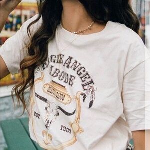 For the love bell - BOHO HURRICANE VALLEY T-SHIRT - large cotton western